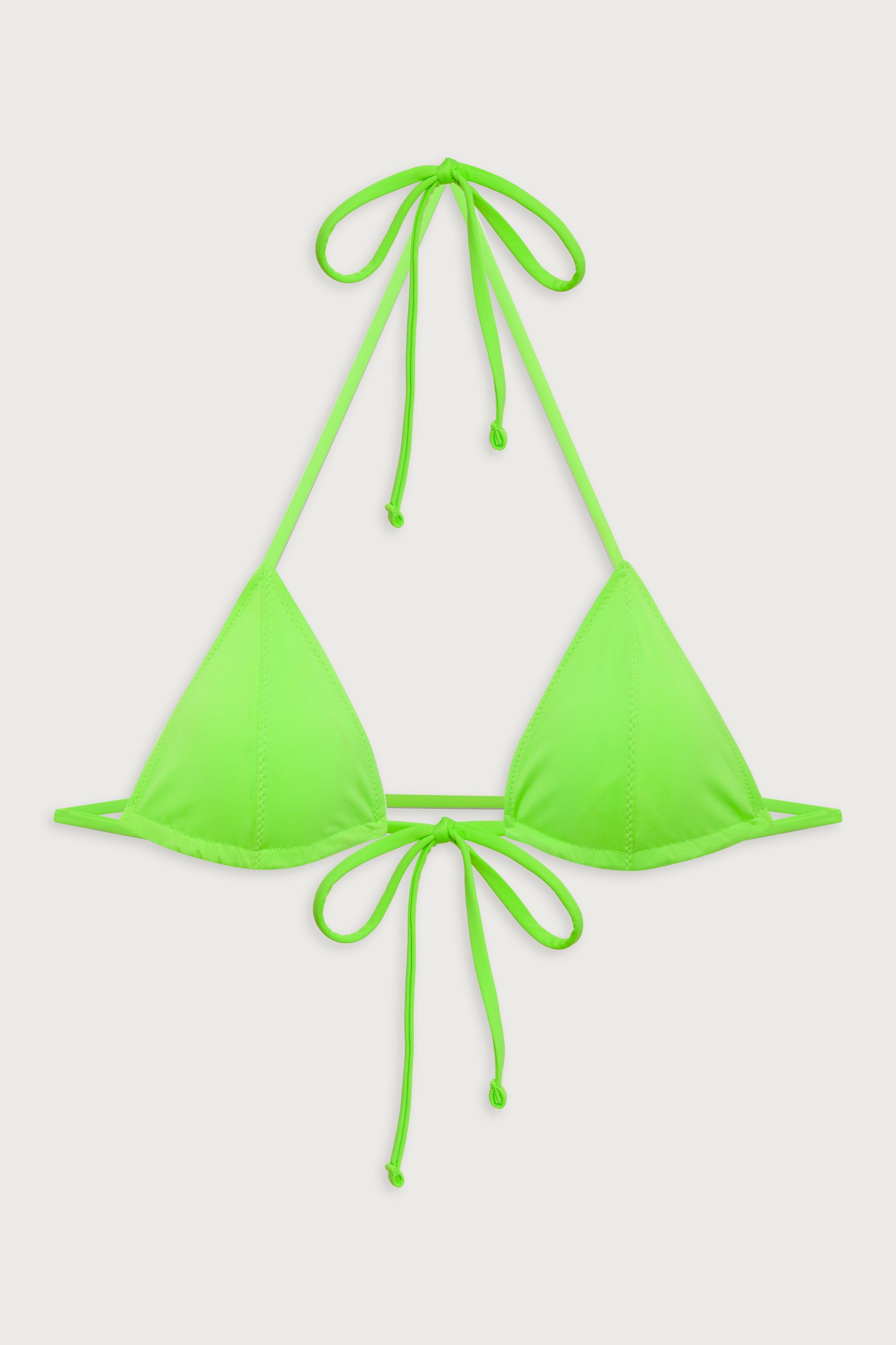 Stunning Coastal Micro Triangle Bikini Top in Enchanting Green Glow - Ideal for Tanning