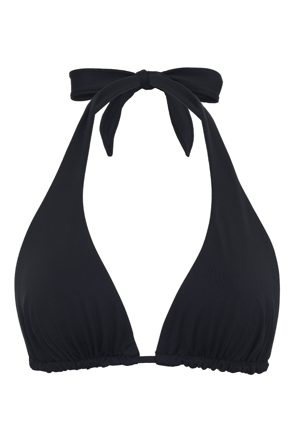 Black Adjustable Halter Bikini Top for Larger Bust - Diana Style