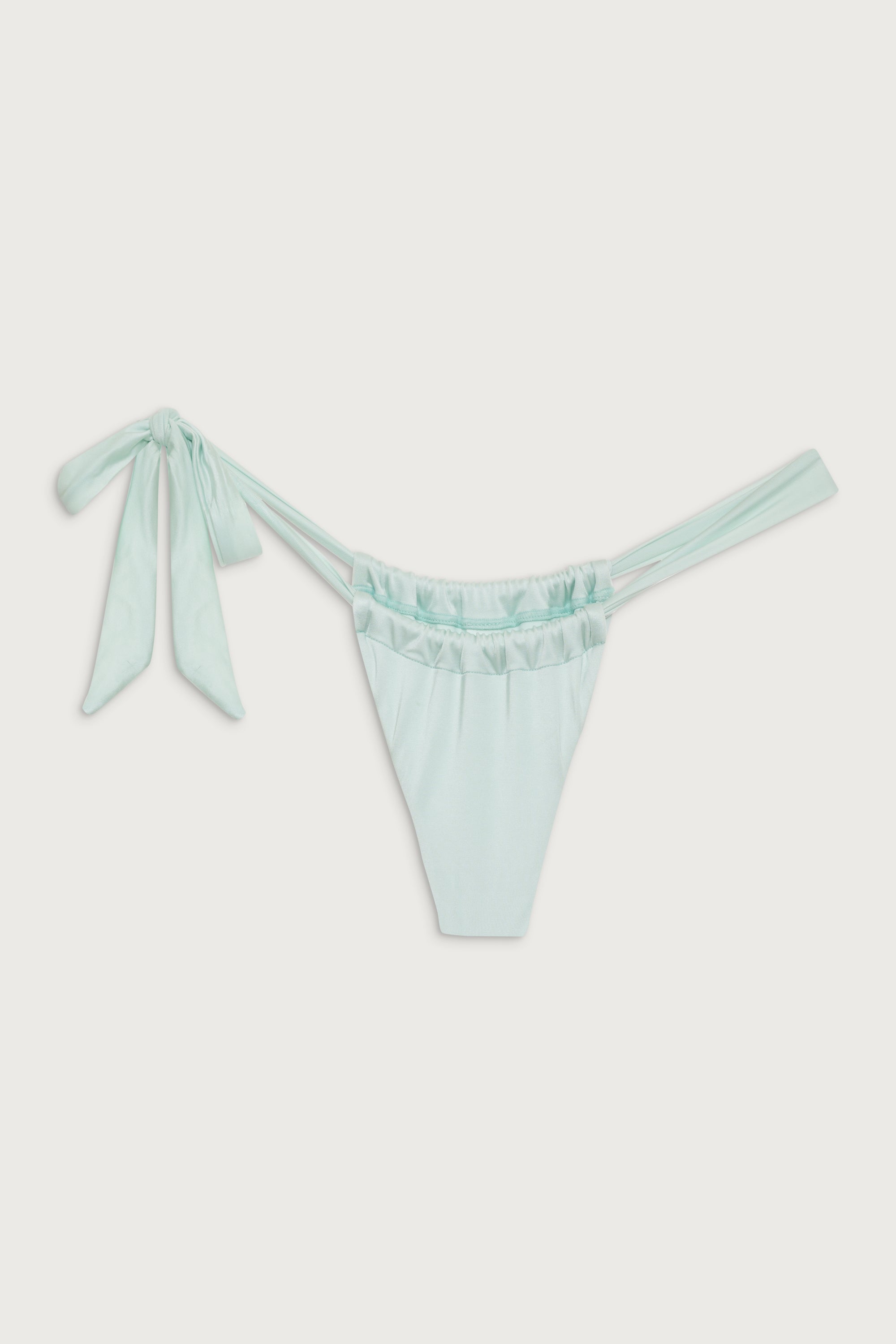 Glistening Pistachio Kealy Shine Cheeky Tie - Side Bikini Bottom