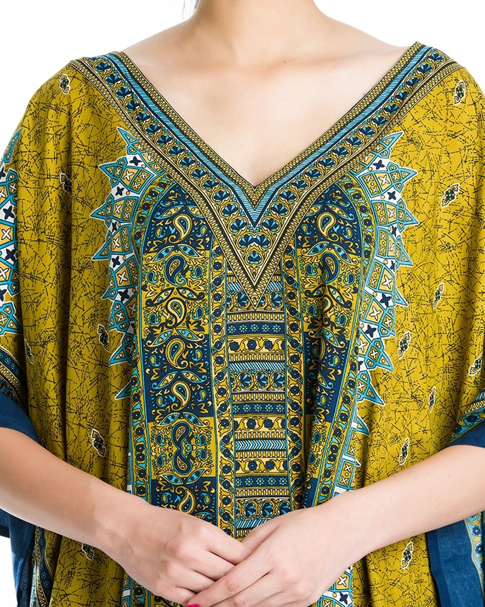 Stylish Yellow Polyester Kimono Sleeve Plus-Size Women's Tunic