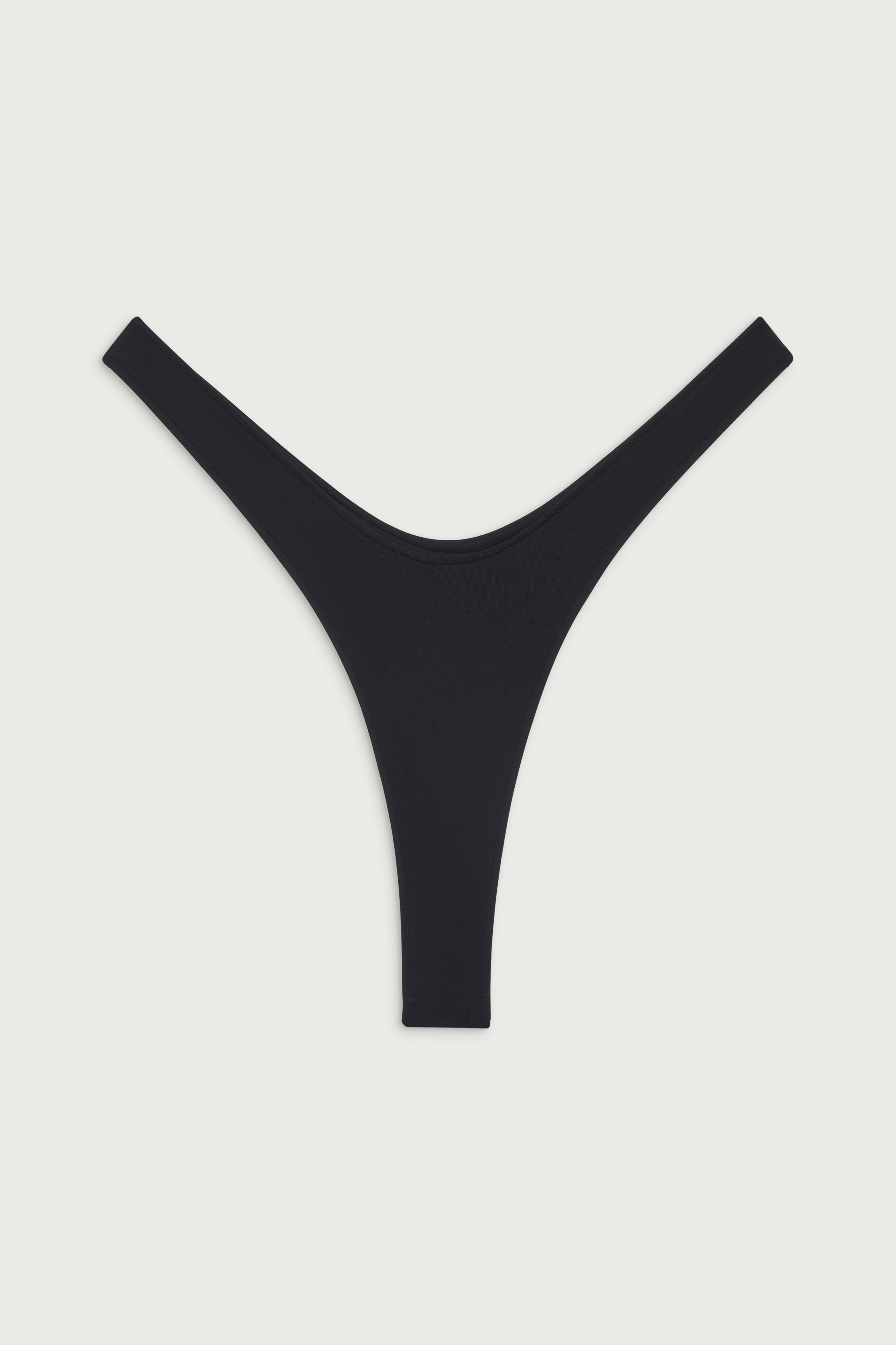Full Moon Classic Black High - Leg Micro Bikini Bottom for Women