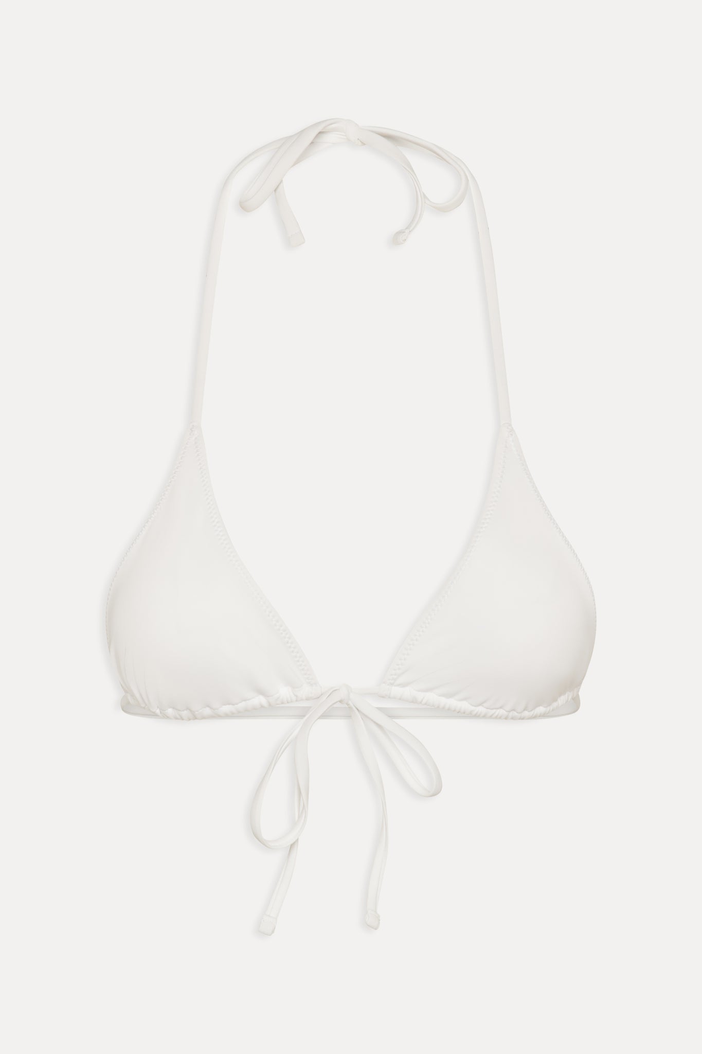 Optic White Paradise Halter Style Women's Bikini Top for Beach and Pool