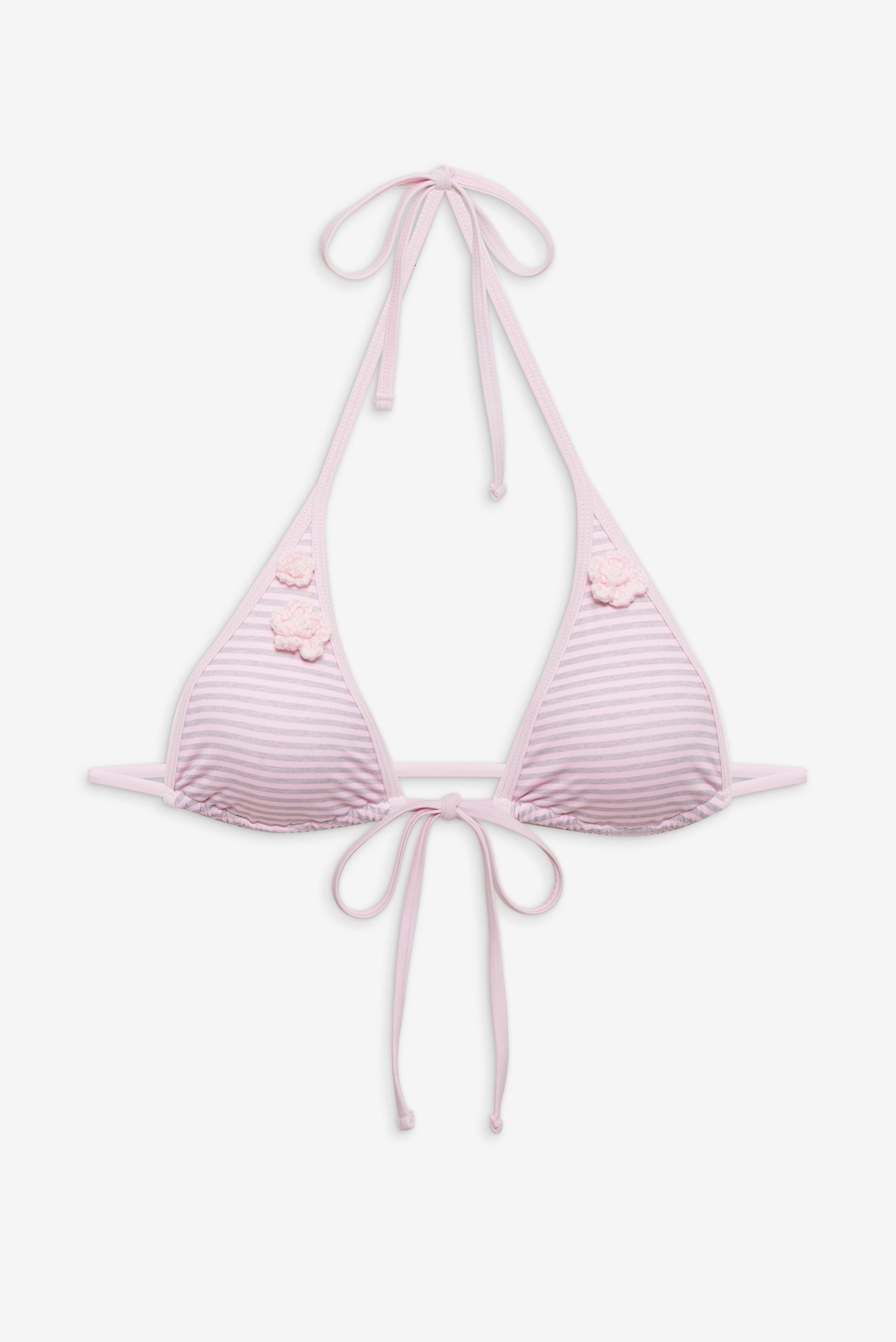 Rosewater Stripe Paradise Micro Halter Bikini Top - A Fashionable Choice