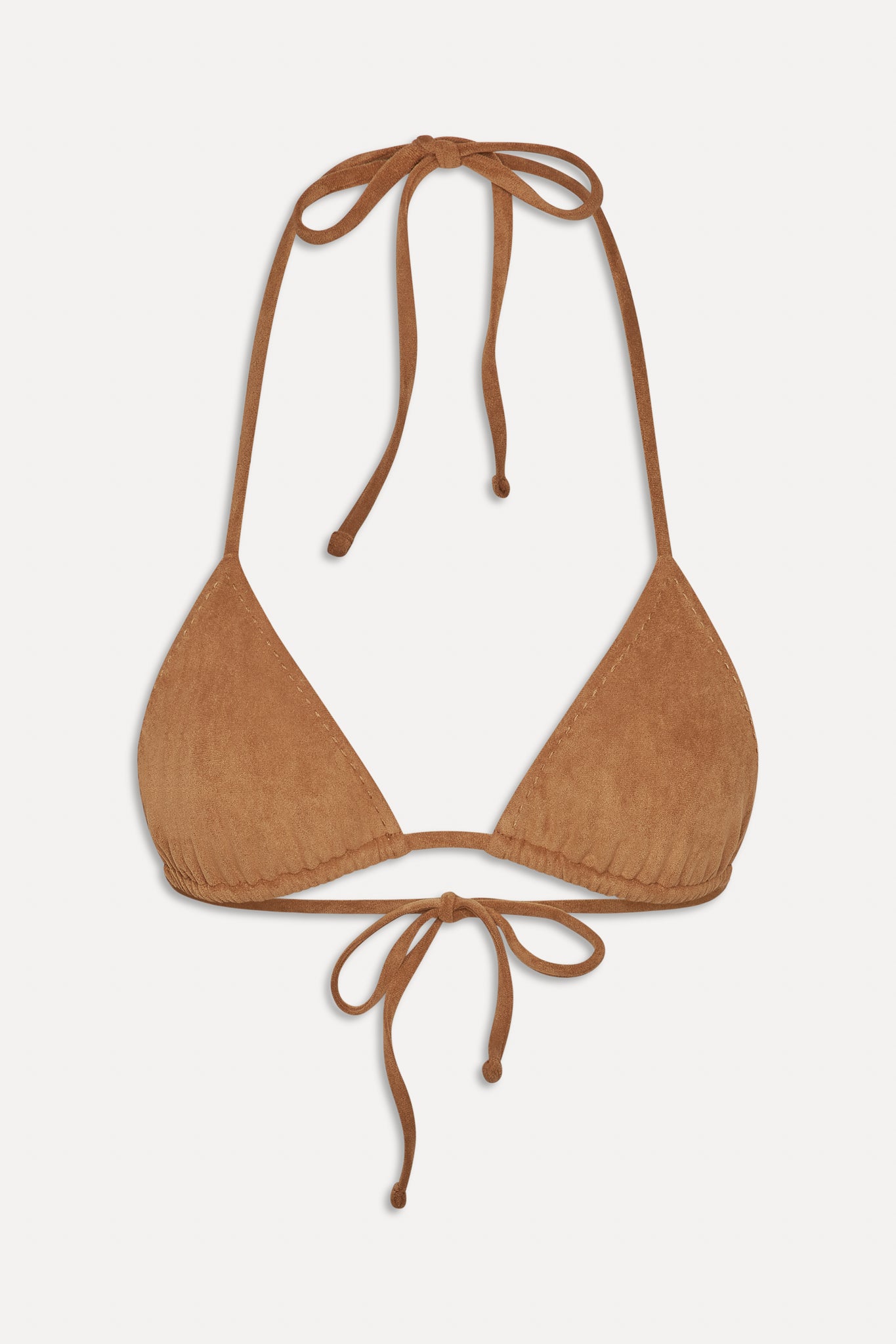 Bella Hadid x Nick Sunkissed Suede Adjustable Triangle Bikini Top