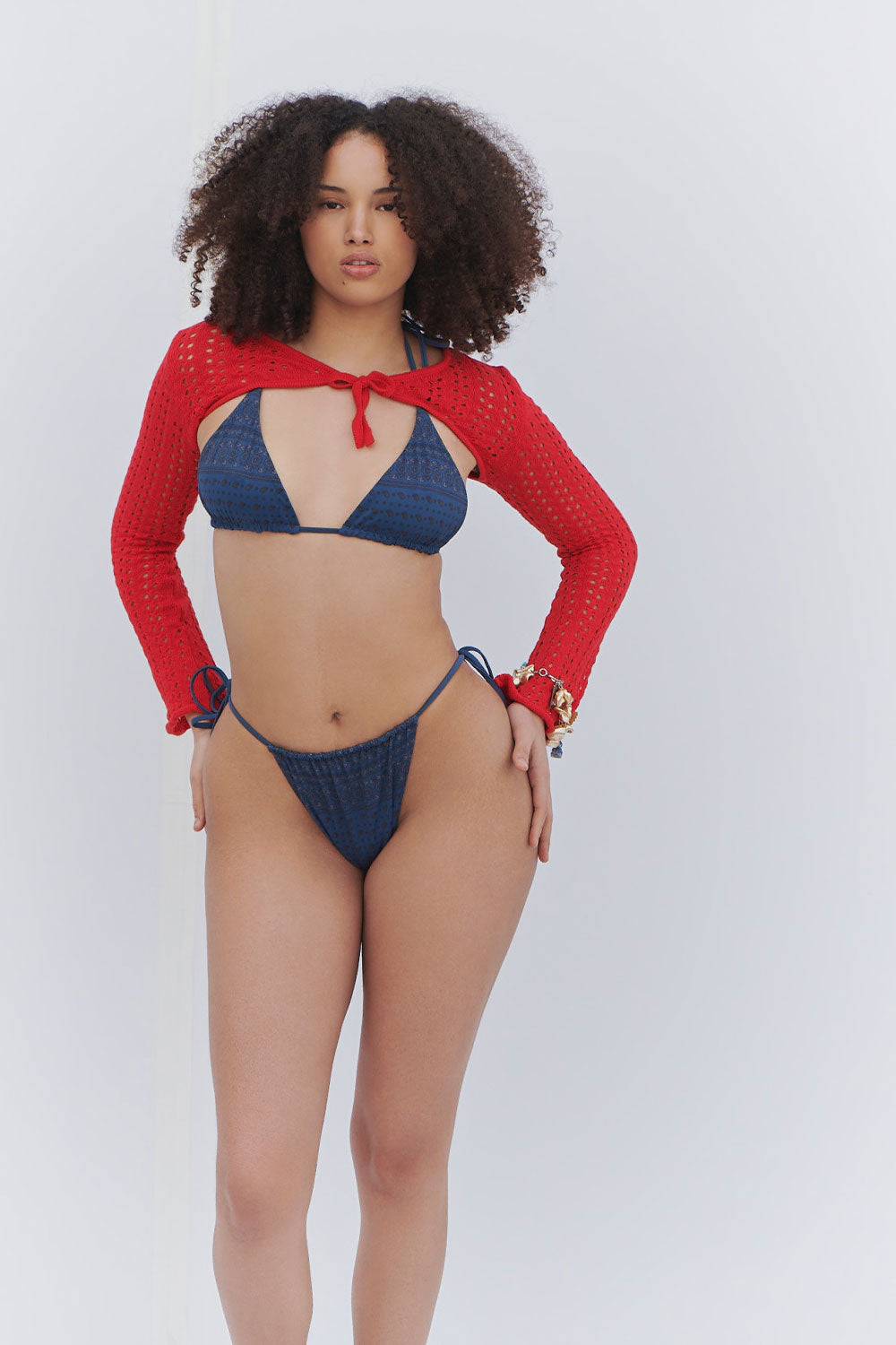Indigo Dusk Colored Tia Triangle Style Women's Bikini Top