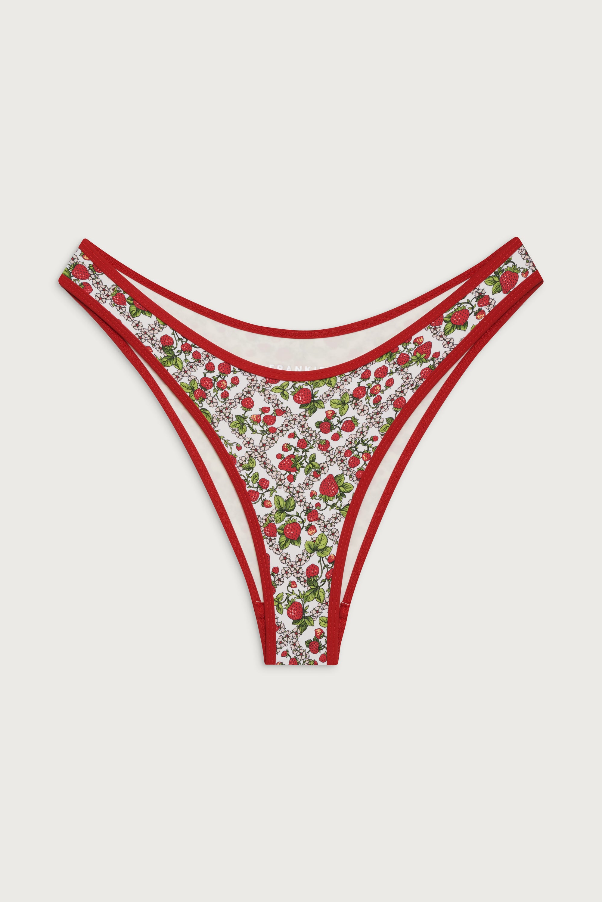 Dove Sweet Strawberry Print Classic Bikini Bottom - Berry in Love