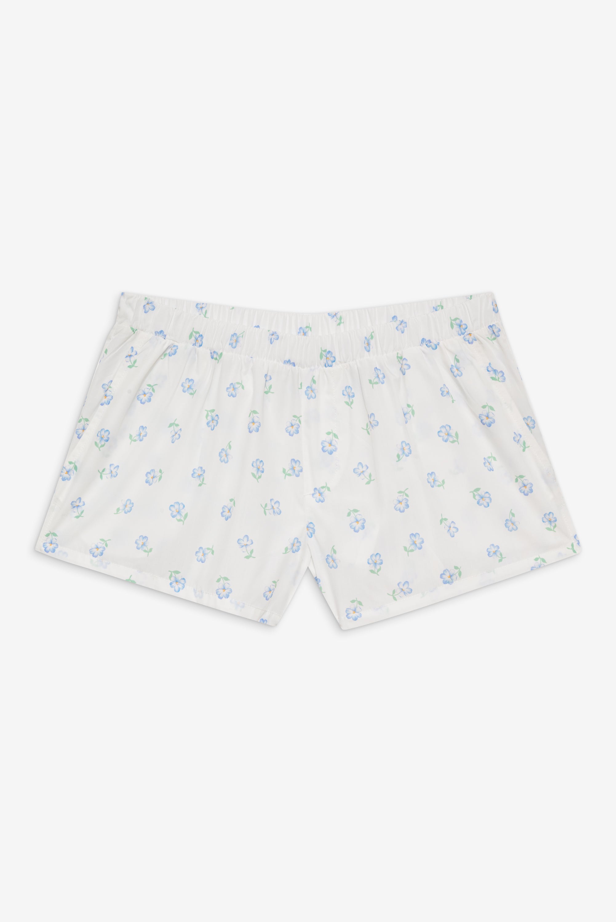 Periwinkle Lightweight Poplin Farmhouse Boxer Sleep Shorts