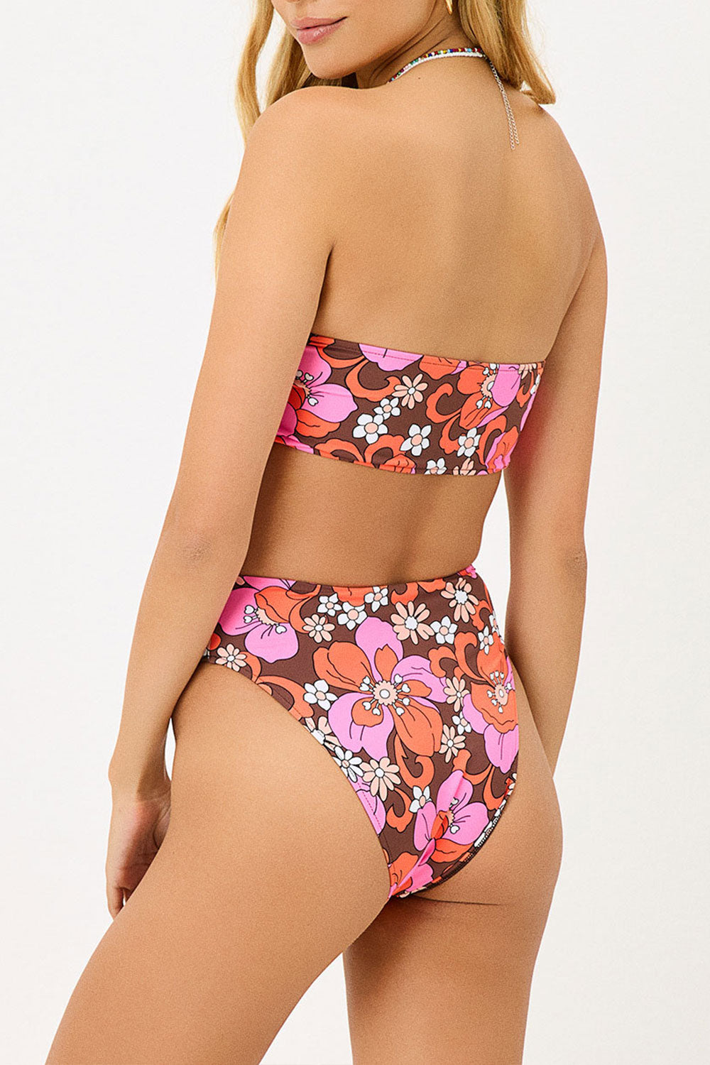 Tropical Jeanette Strapless Floral Bikini Top for Ideal Tanning